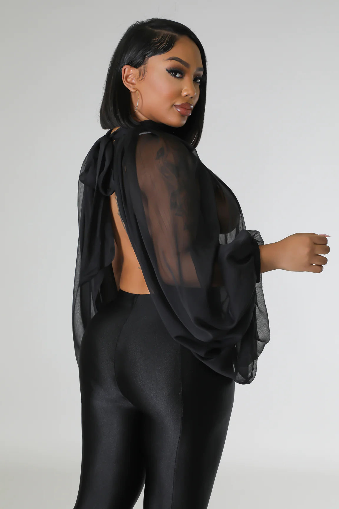 Go With The Flow Top Black - Ali’s Couture