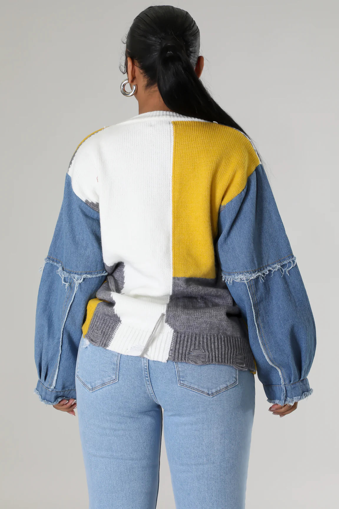 All Smiles Sweater Multi Yellow - Ali’s Couture