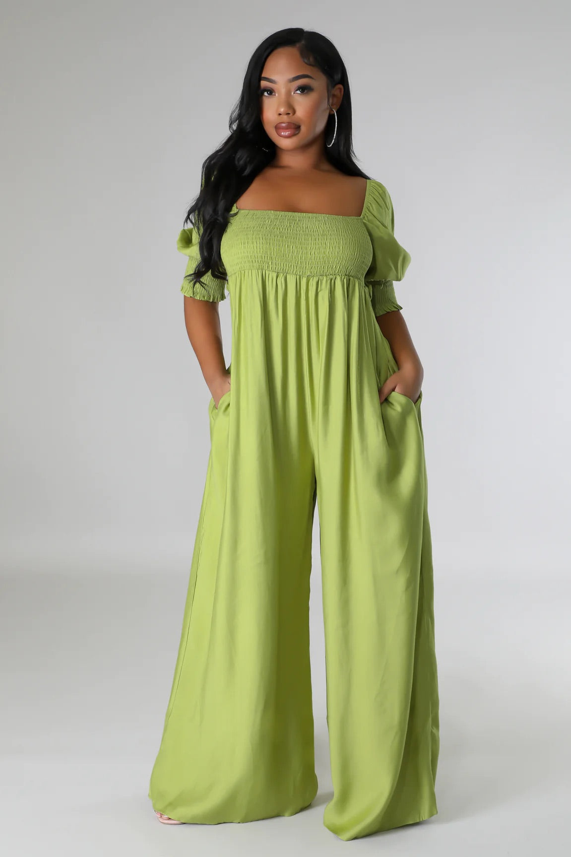 Nalani Jumpsuit Kiwi - Ali’s Couture
