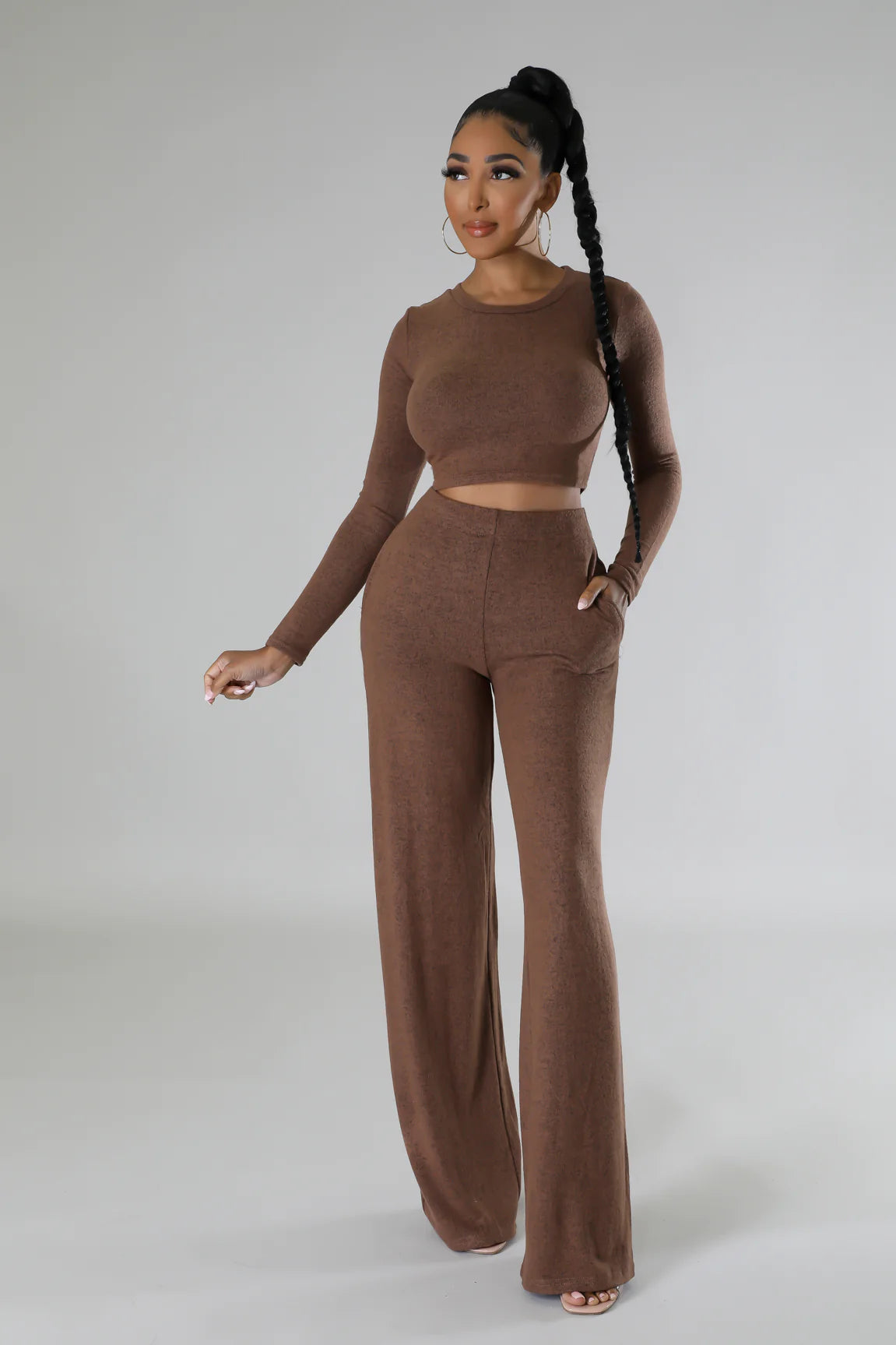 Big On Comfort Pant Set Mocha - Ali’s Couture