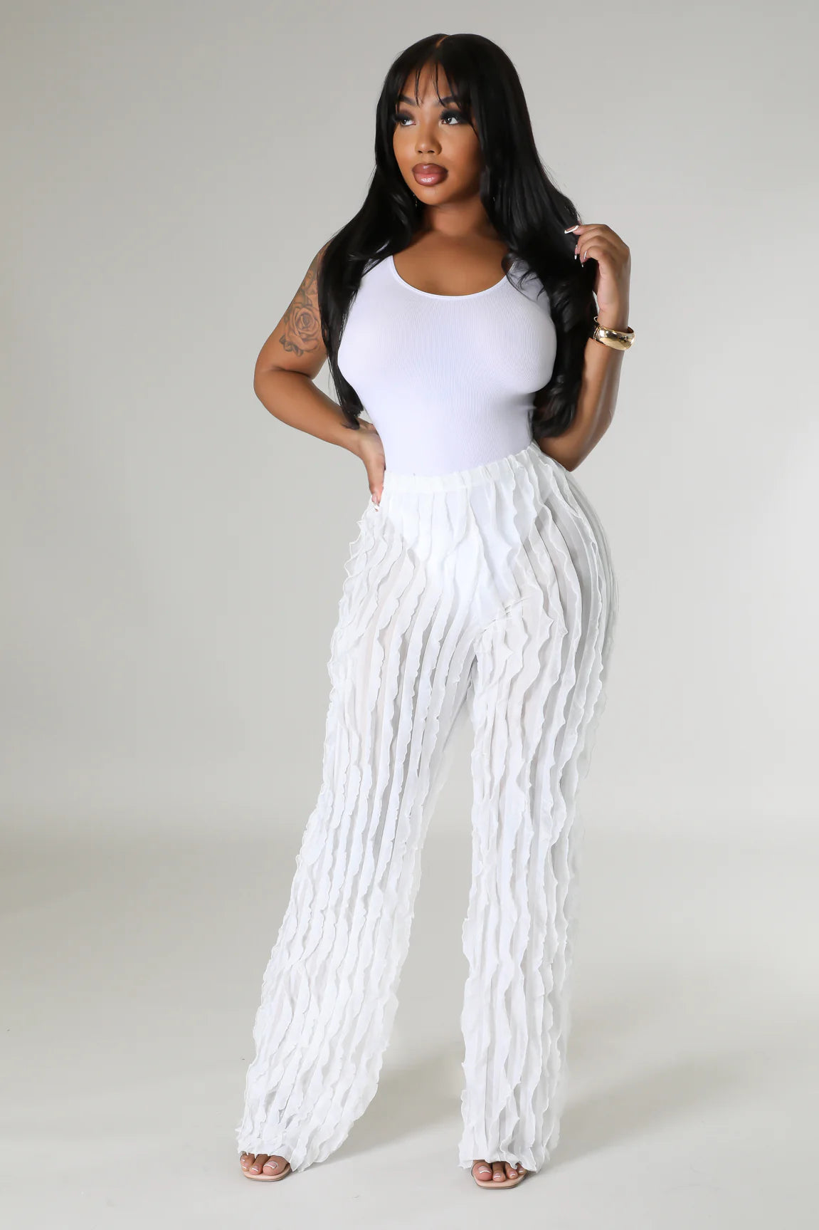 Midici Cutout Bodysuit White - Ali’s Couture