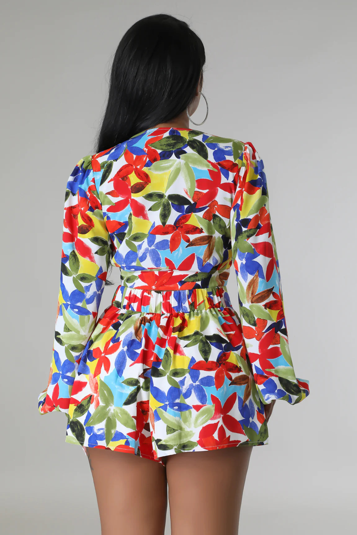 Tokyo Floral Short Set Multi Red - Ali’s Couture