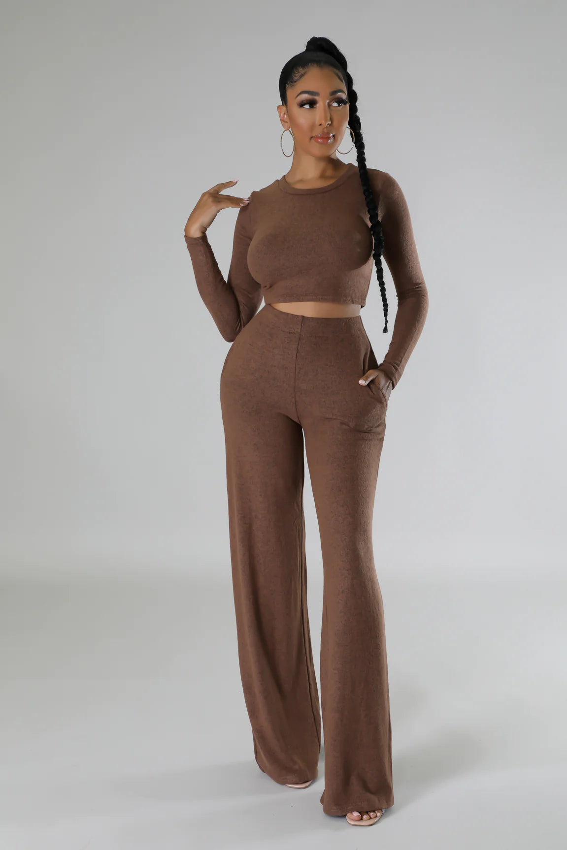 Big On Comfort Pant Set Mocha - Ali’s Couture