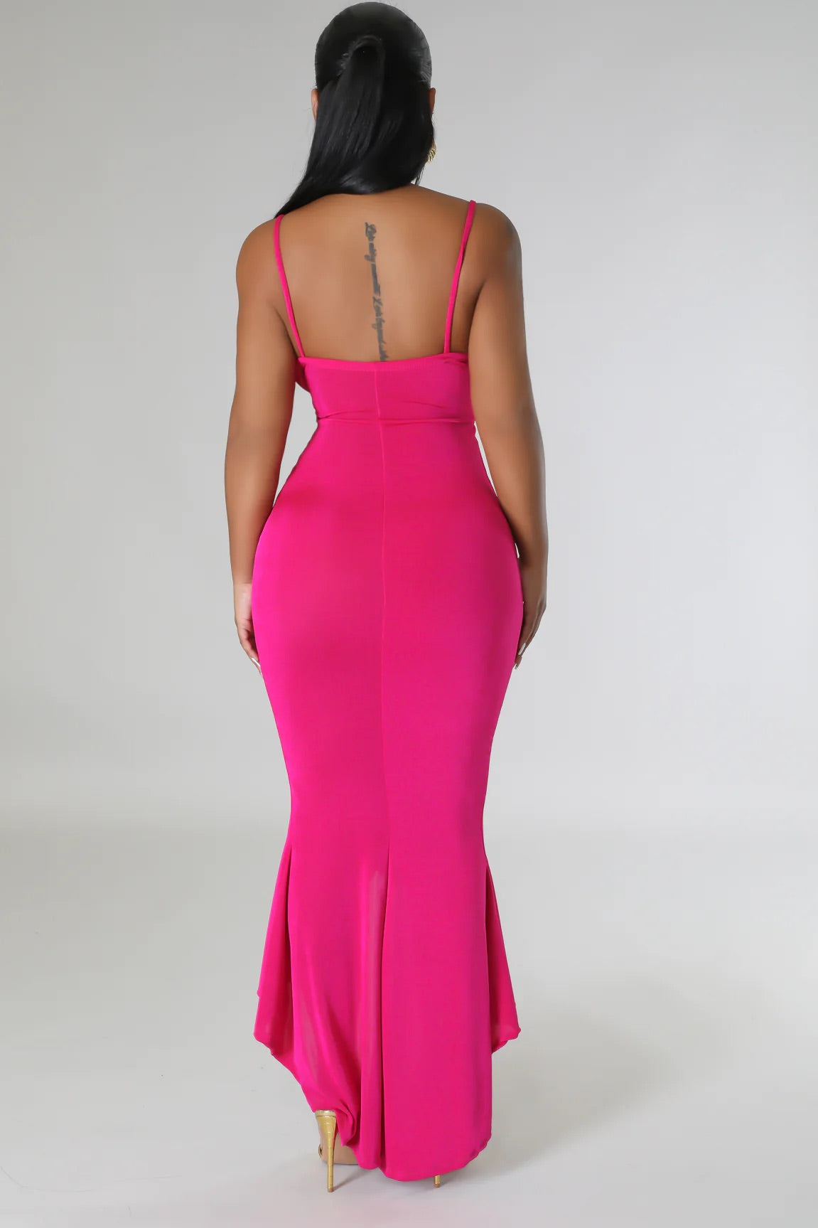 Havana Nights Midi Dress Magenta - Ali’s Couture