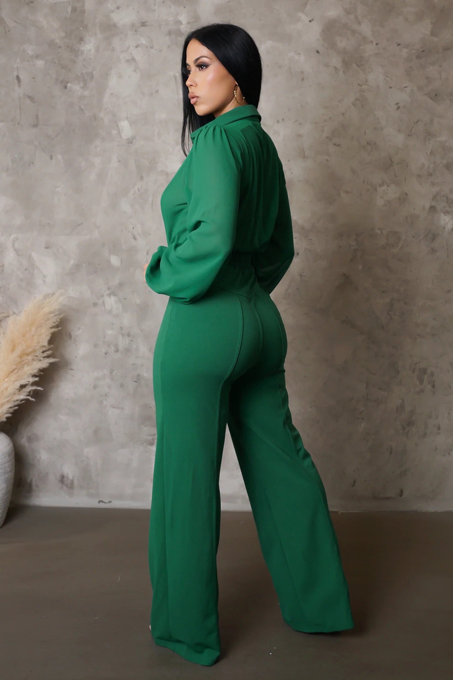Darlena Jumpsuit Green - Ali’s Couture