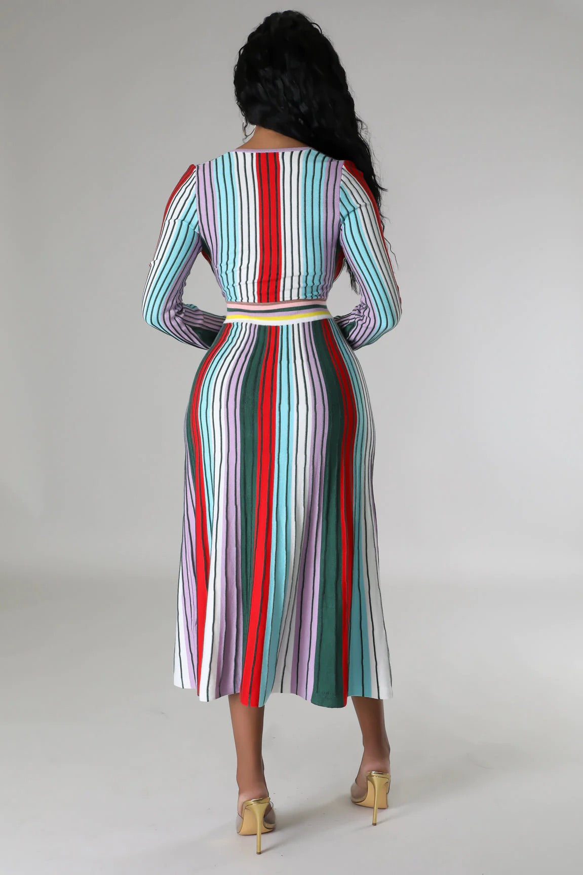 Mischa Striped Midi Dress Multicolor - Ali’s Couture