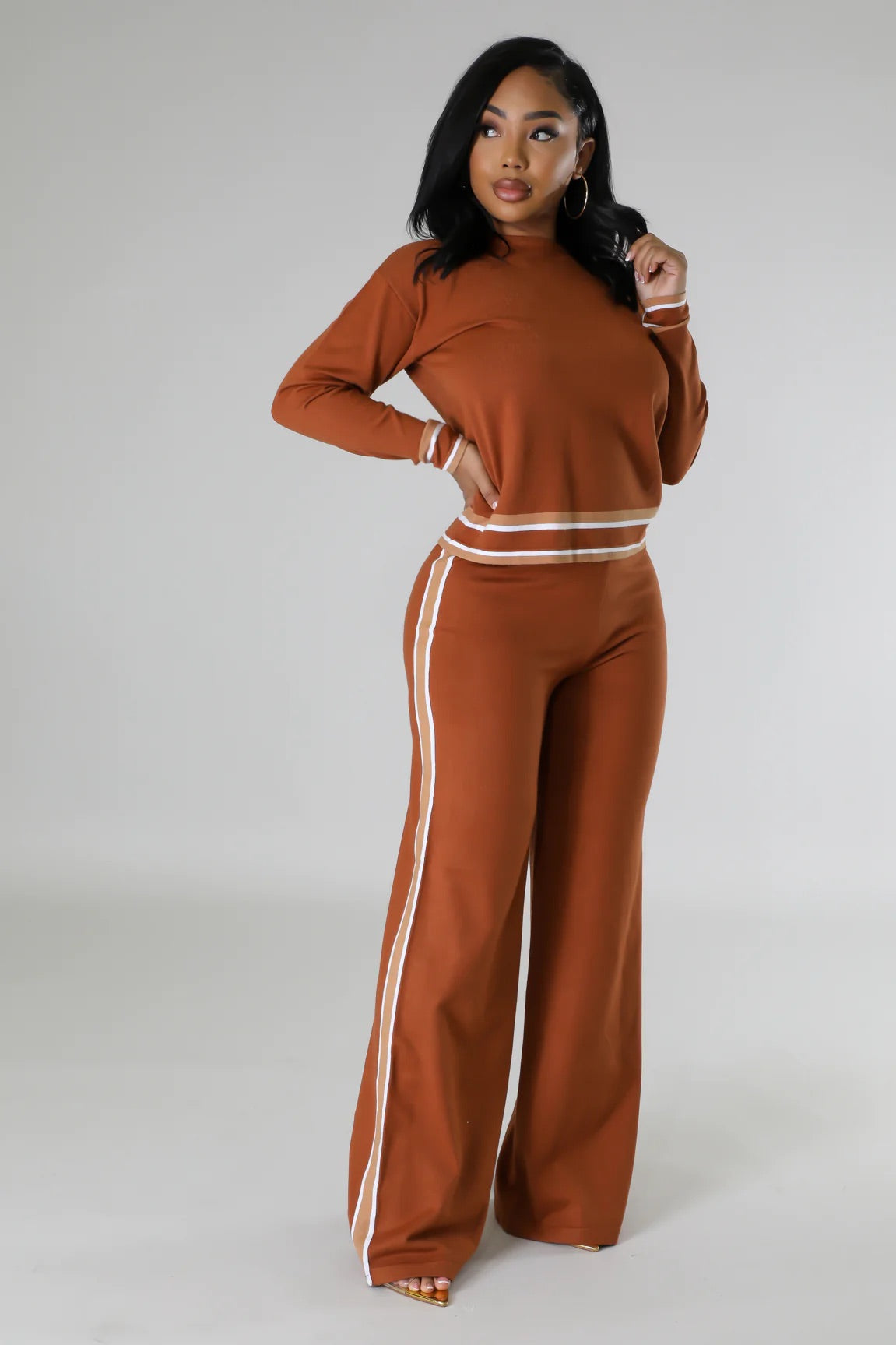 Micella Pant Set Rust - Ali’s Couture