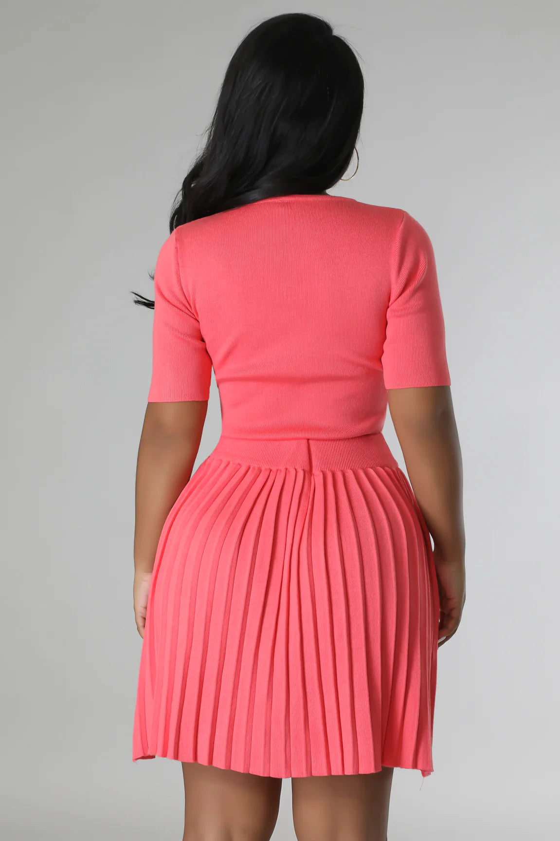Summer In The Hamptons Mini Skirt Set Coral - Ali’s Couture
