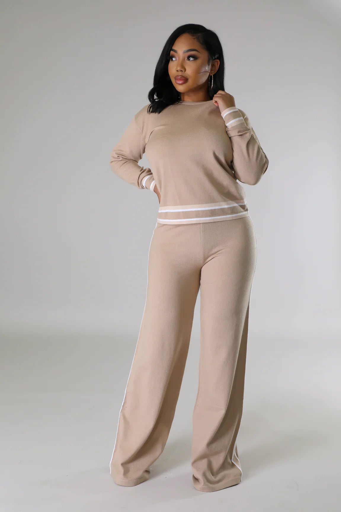 Micella Pant Set Khaki - Ali’s Couture