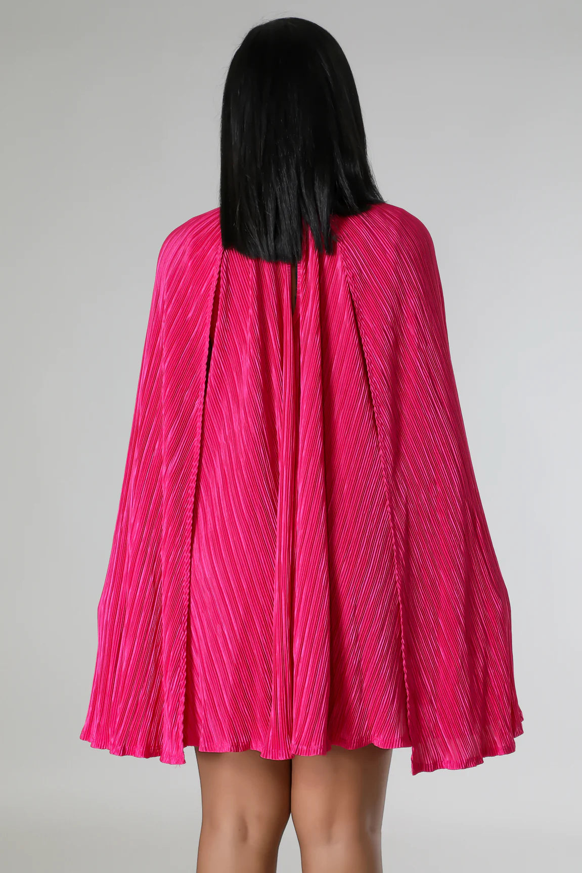 Timeless Beauty Plisse Mini Dress Fuchsia - Ali’s Couture
