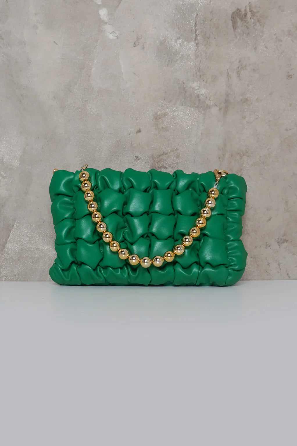 Poppin' Off Shoulder Handbag Green - Ali’s Couture