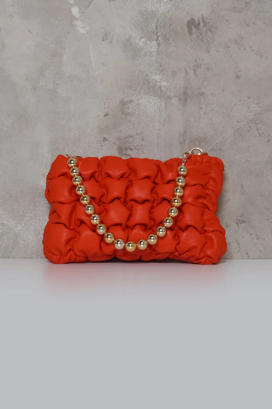 Poppin' Off Shoulder Handbag Orange - Ali’s Couture