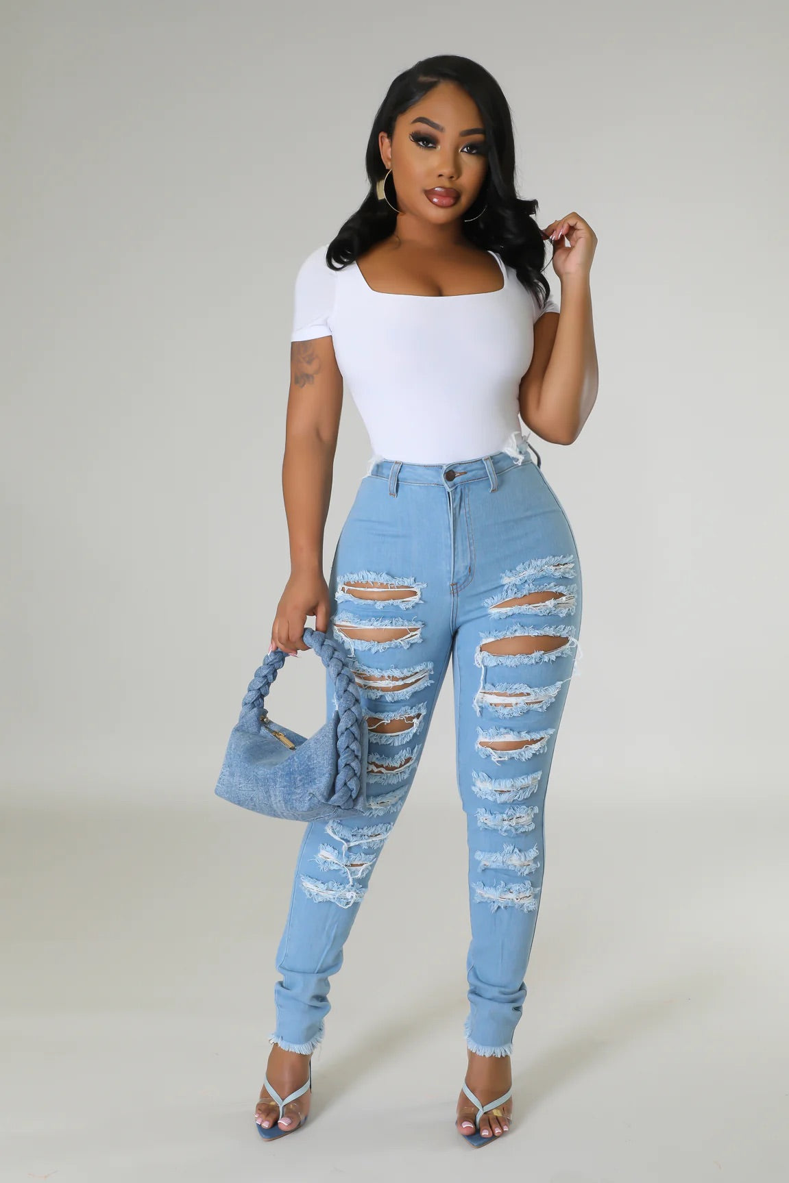 Simply Basic Bodysuit White - Ali’s Couture