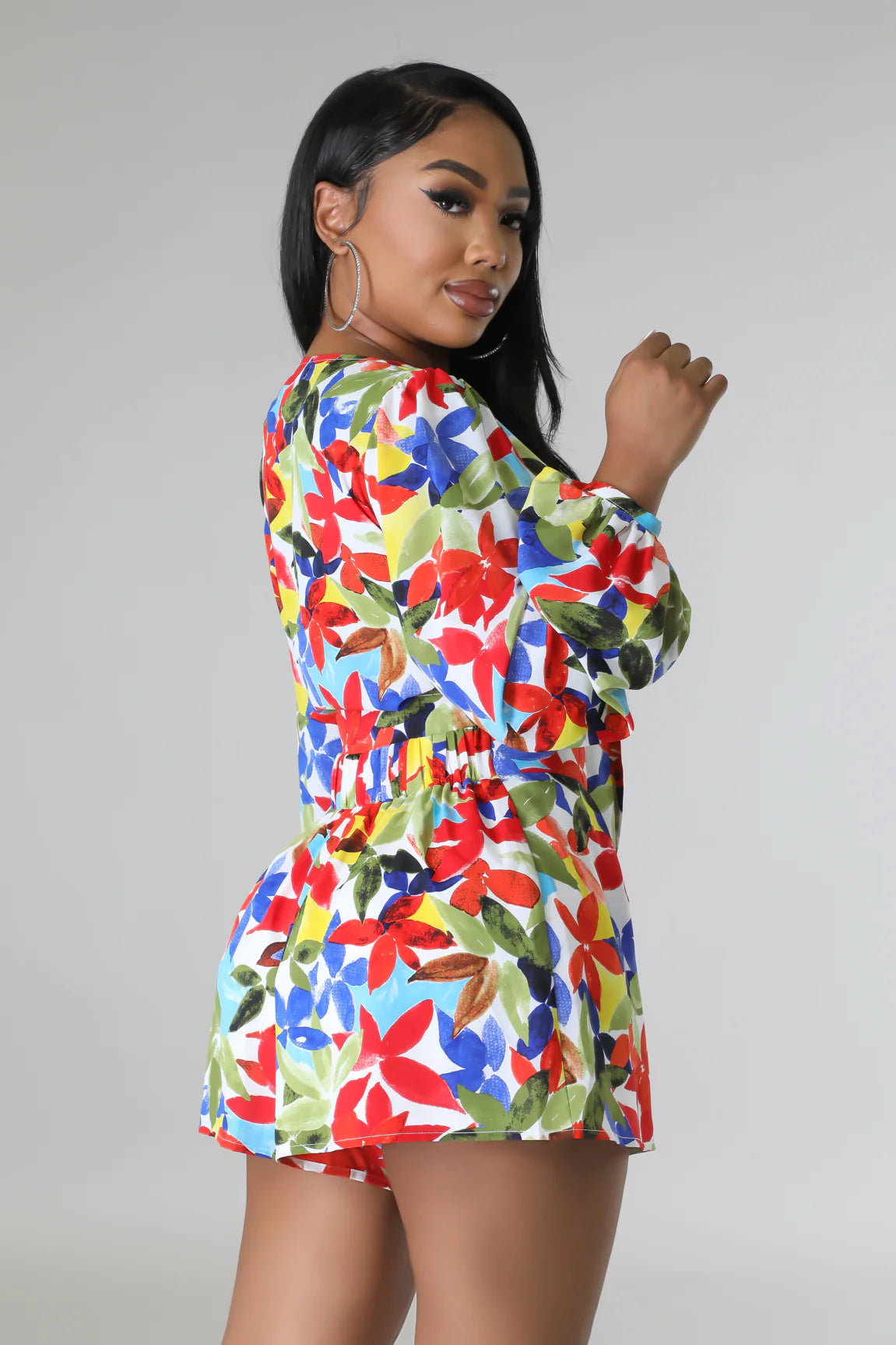 Tokyo Floral Short Set Multi Red - Ali’s Couture