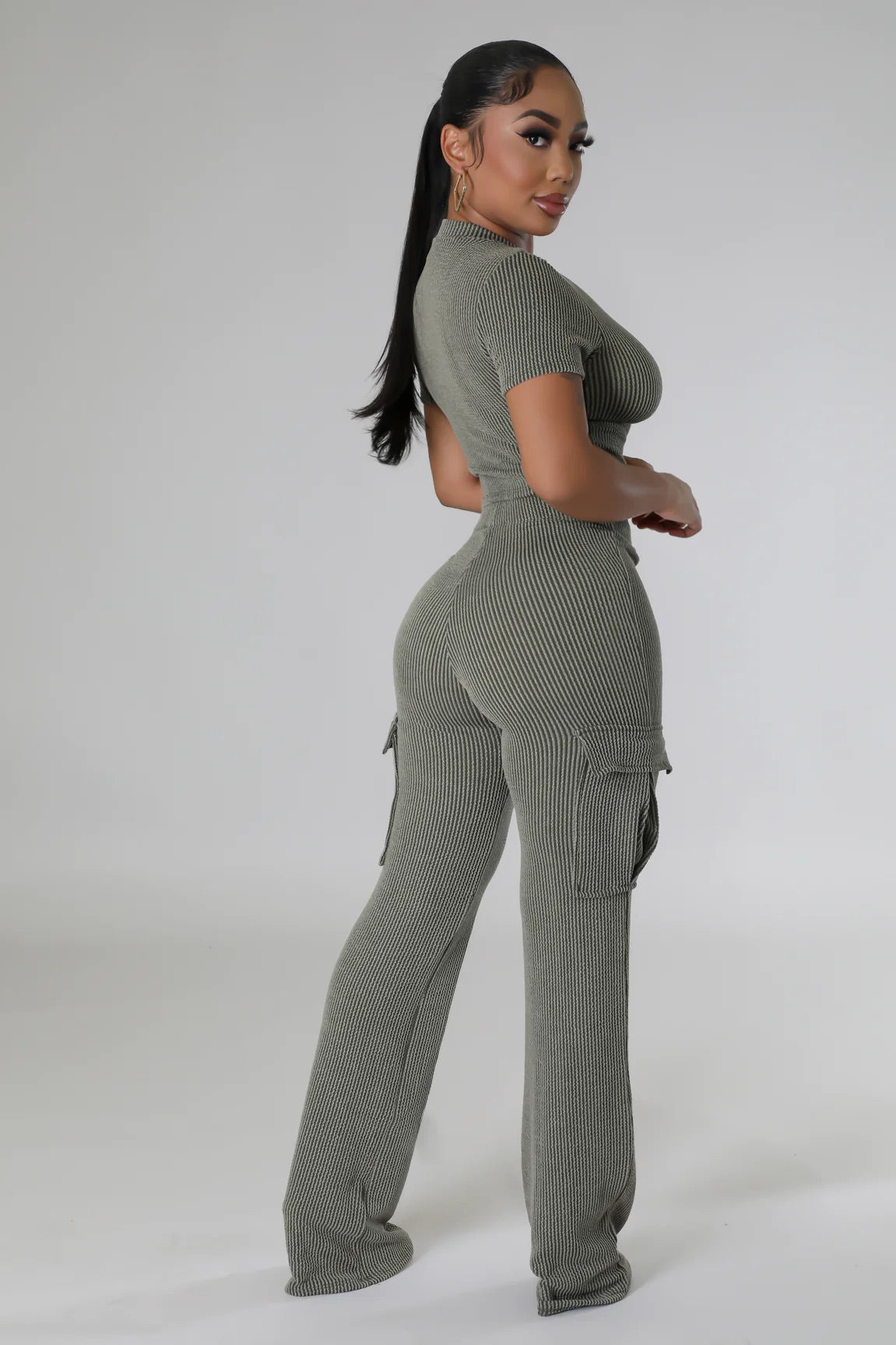 Casual Comfort Pant Set Olive - Ali’s Couture