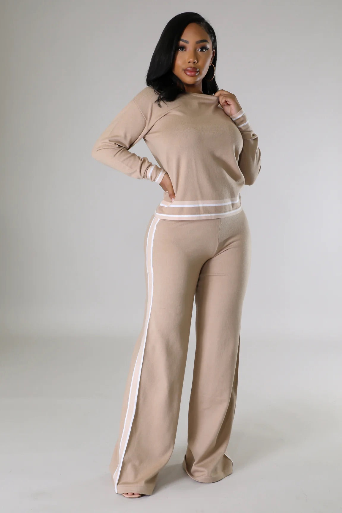 Micella Pant Set Khaki - Ali’s Couture