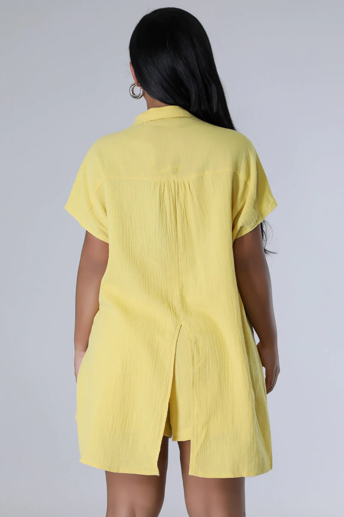 Cali Cove Short Set Yellow - Ali’s Couture