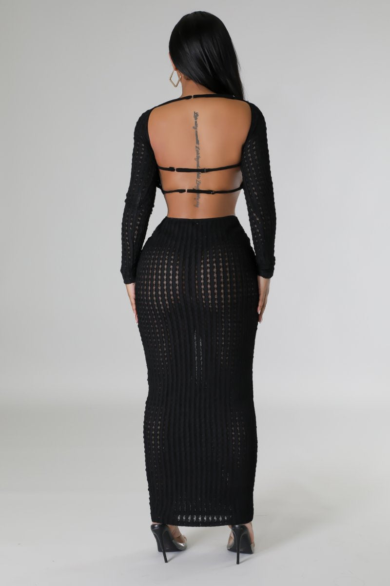 Jules Crochet Skirt Set Black - Ali’s Couture