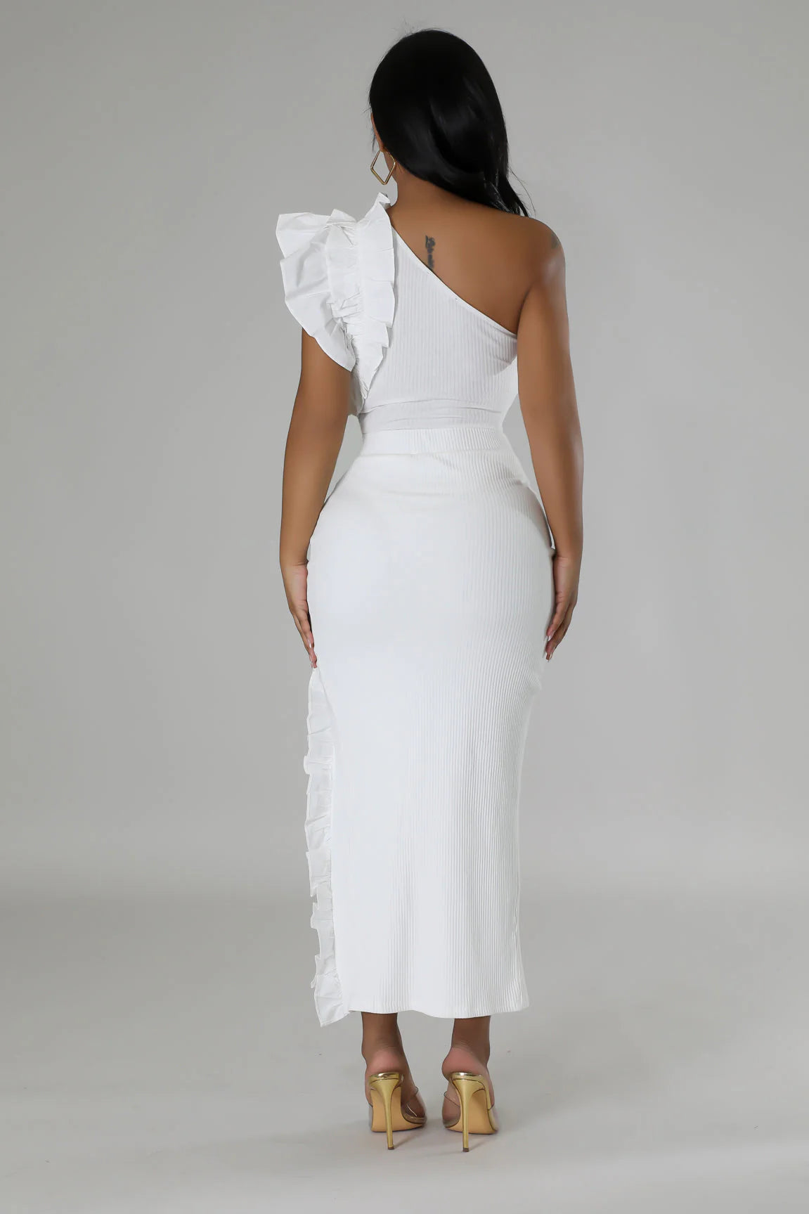 Island Vacay Skirt Set White - Ali’s Couture