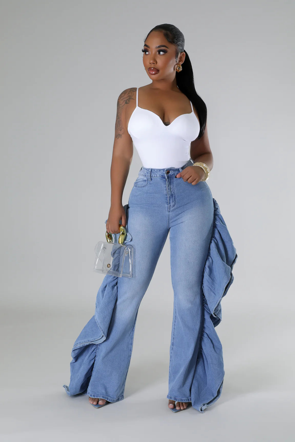 Core Basic Bodysuit White - Ali’s Couture