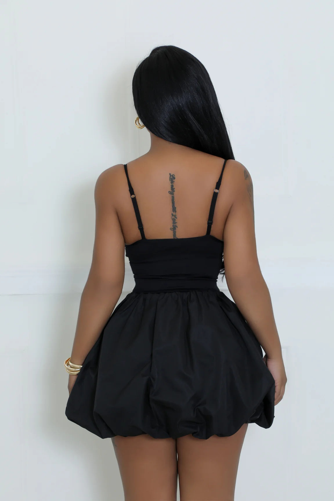 Azia Bubble Mini Skirt Black - Ali’s Couture