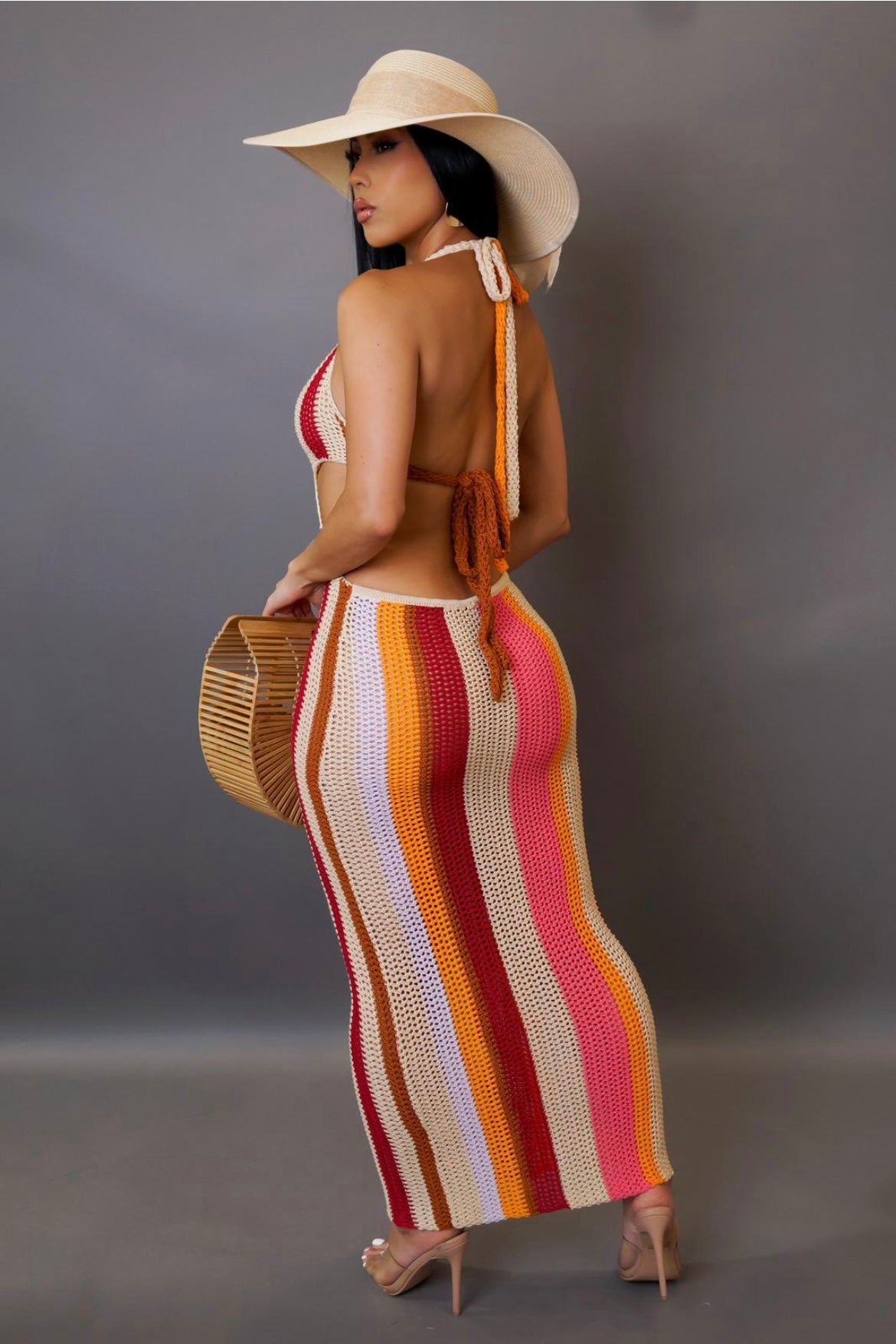 Seychelles Crochet Midi Dress Multicolor - Ali’s Couture