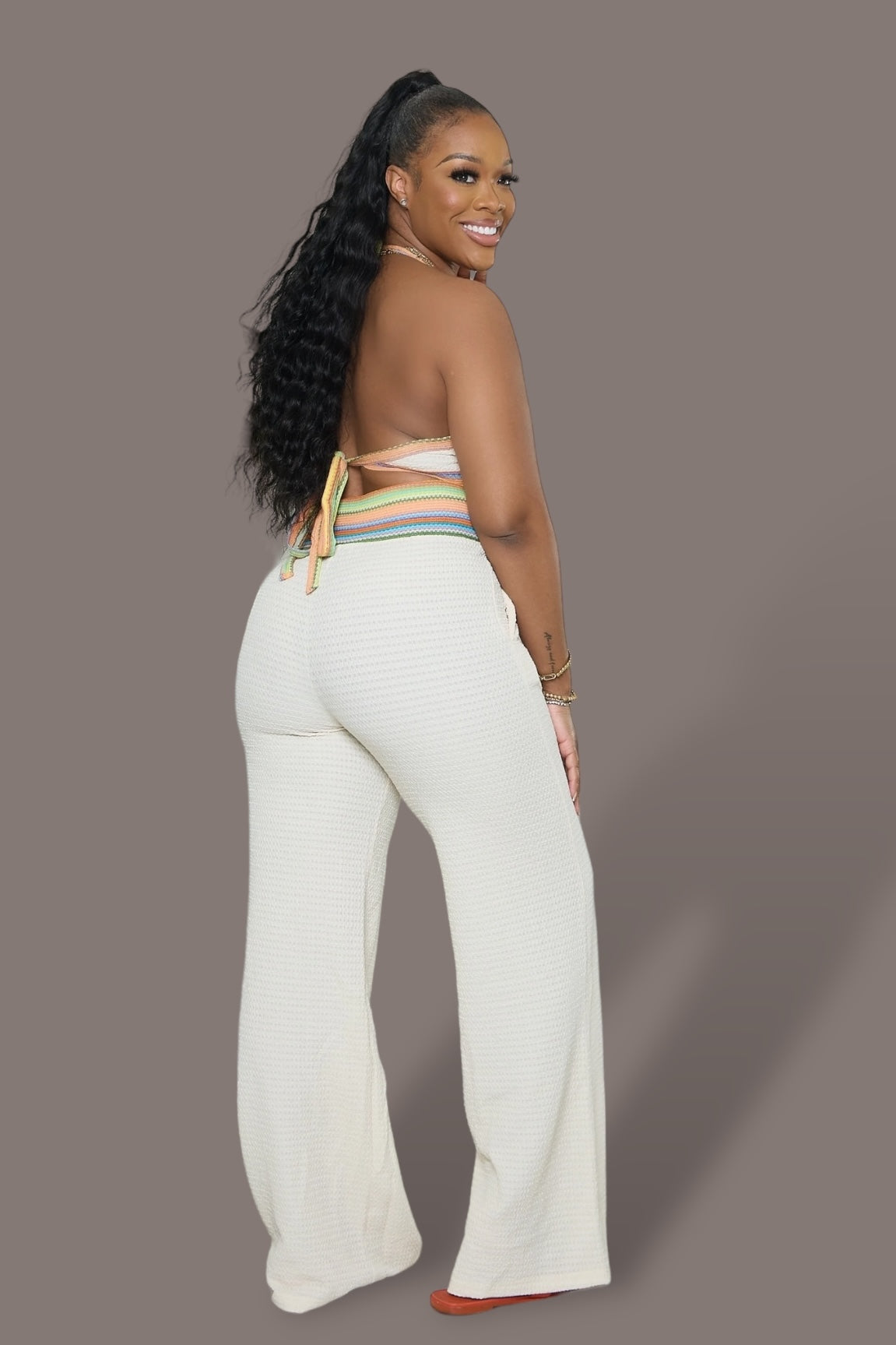 Summer Obsession Pant Set Ivory - Ali’s Couture