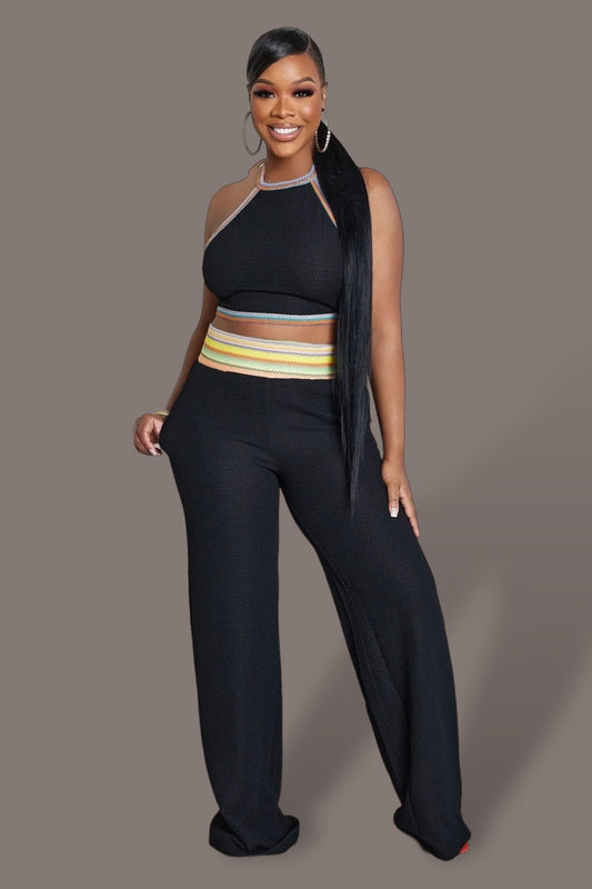 Summer Obsession Pant Set Black - Ali’s Couture