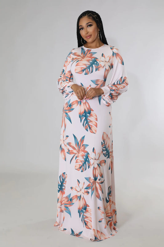 Romancing The Tropics Printed Maxi Dress Multicolor - Ali’s Couture