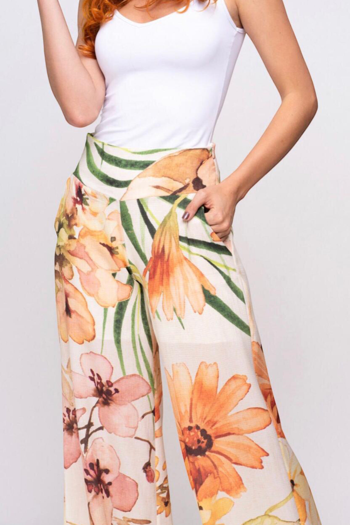 Spring Blossom Tropical Pants Multicolor - Ali’s Couture