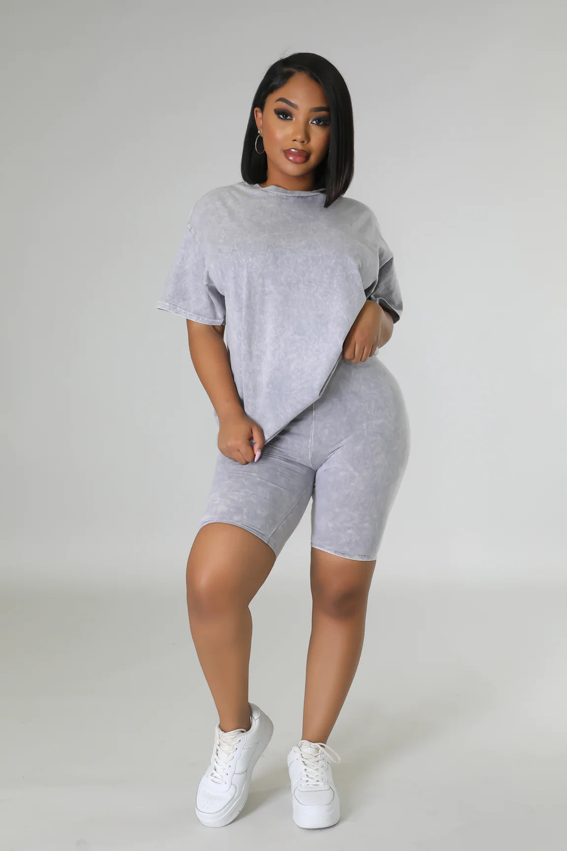 Comfort Zone Short Set Grey - Ali’s Couture