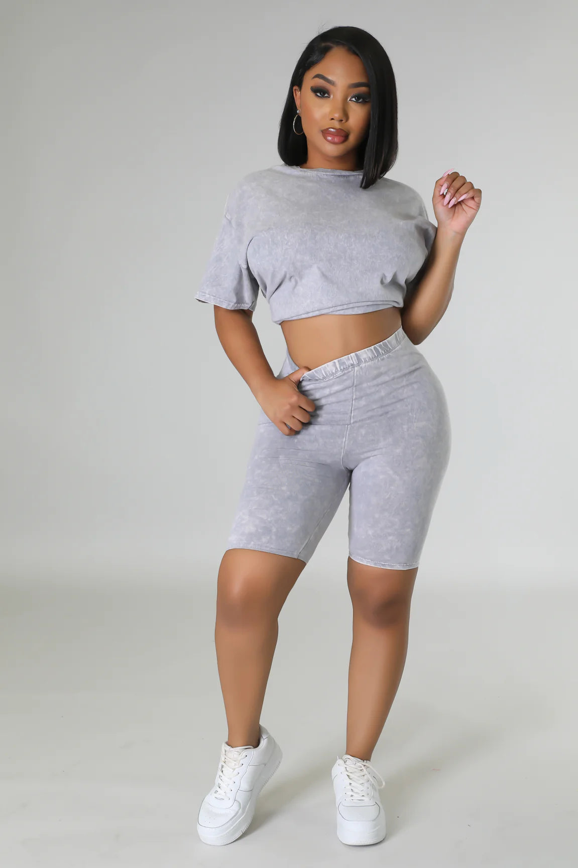 Comfort Zone Short Set Grey - Ali’s Couture