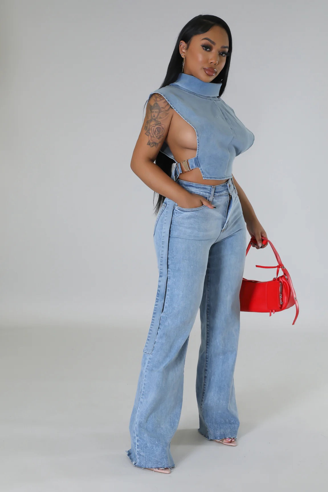 Retro High Rise Jeans Medium Wash - FINAL SALE - Ali’s Couture