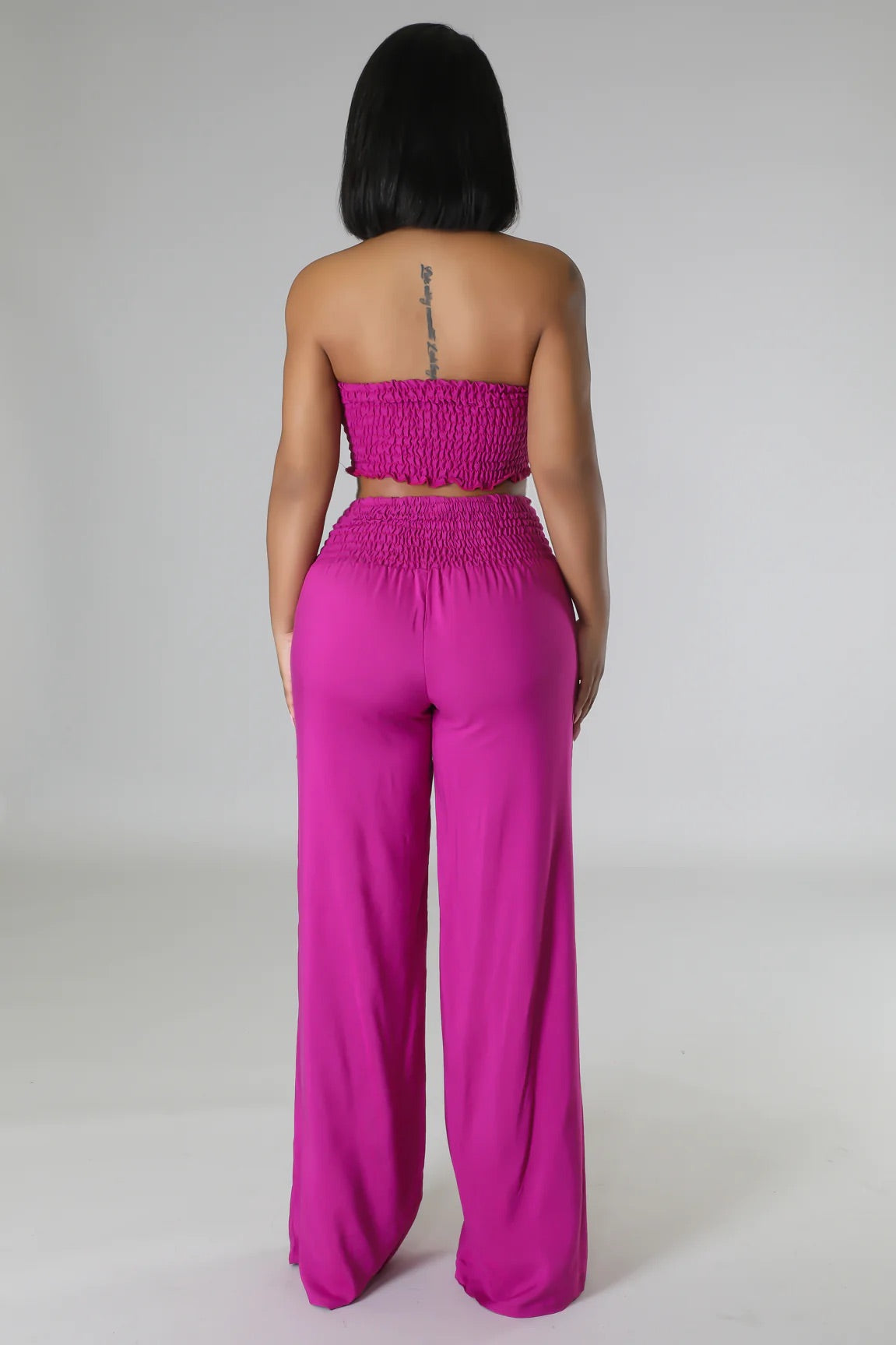 Sail Away Pant Set Magenta - Ali’s Couture