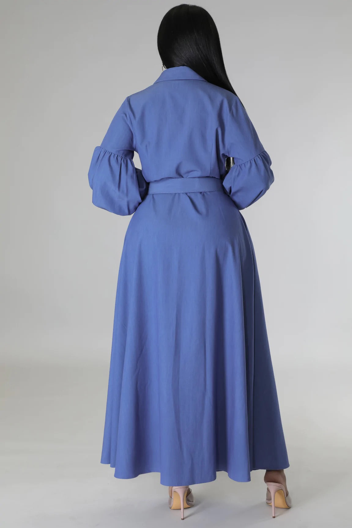 Kaylum Midi Dress Blue - Ali’s Couture