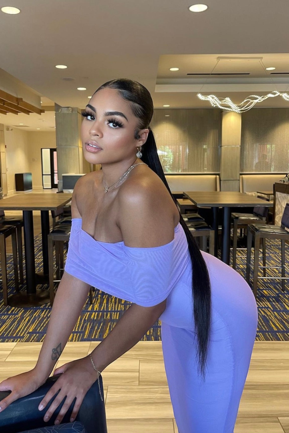 Ysabelle Off The Shoulder Ruched Midi Dress Lilac - Ali’s Couture