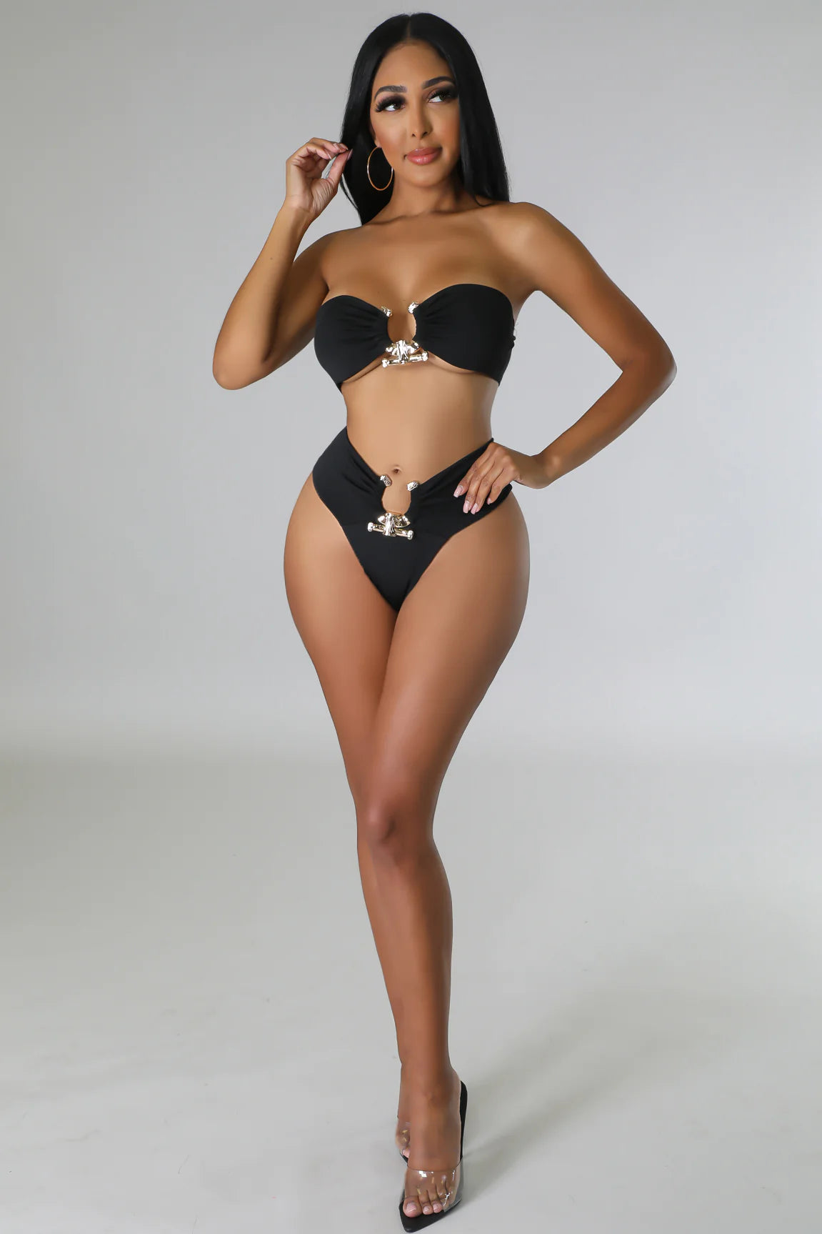 Euphoria Two Piece Bikini Set Black - FINAL SALE - Ali’s Couture