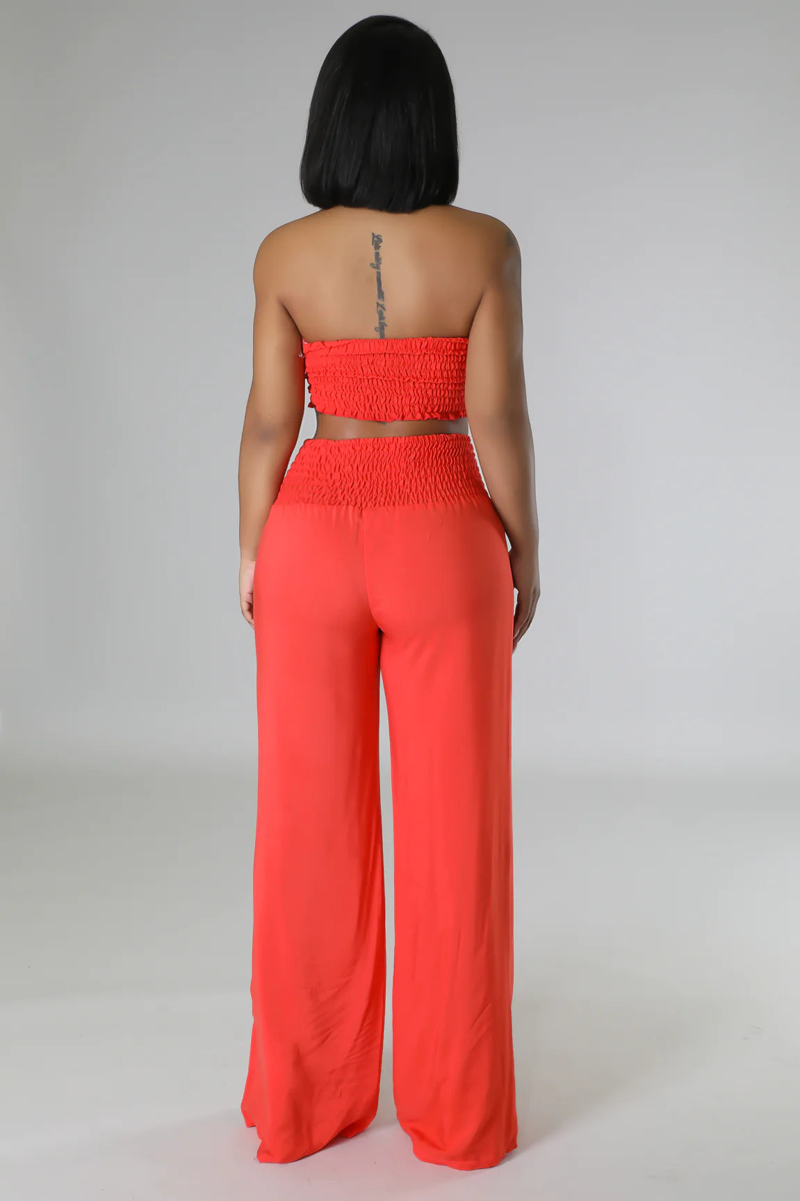 Sail Away Pant Set Coral - Ali’s Couture