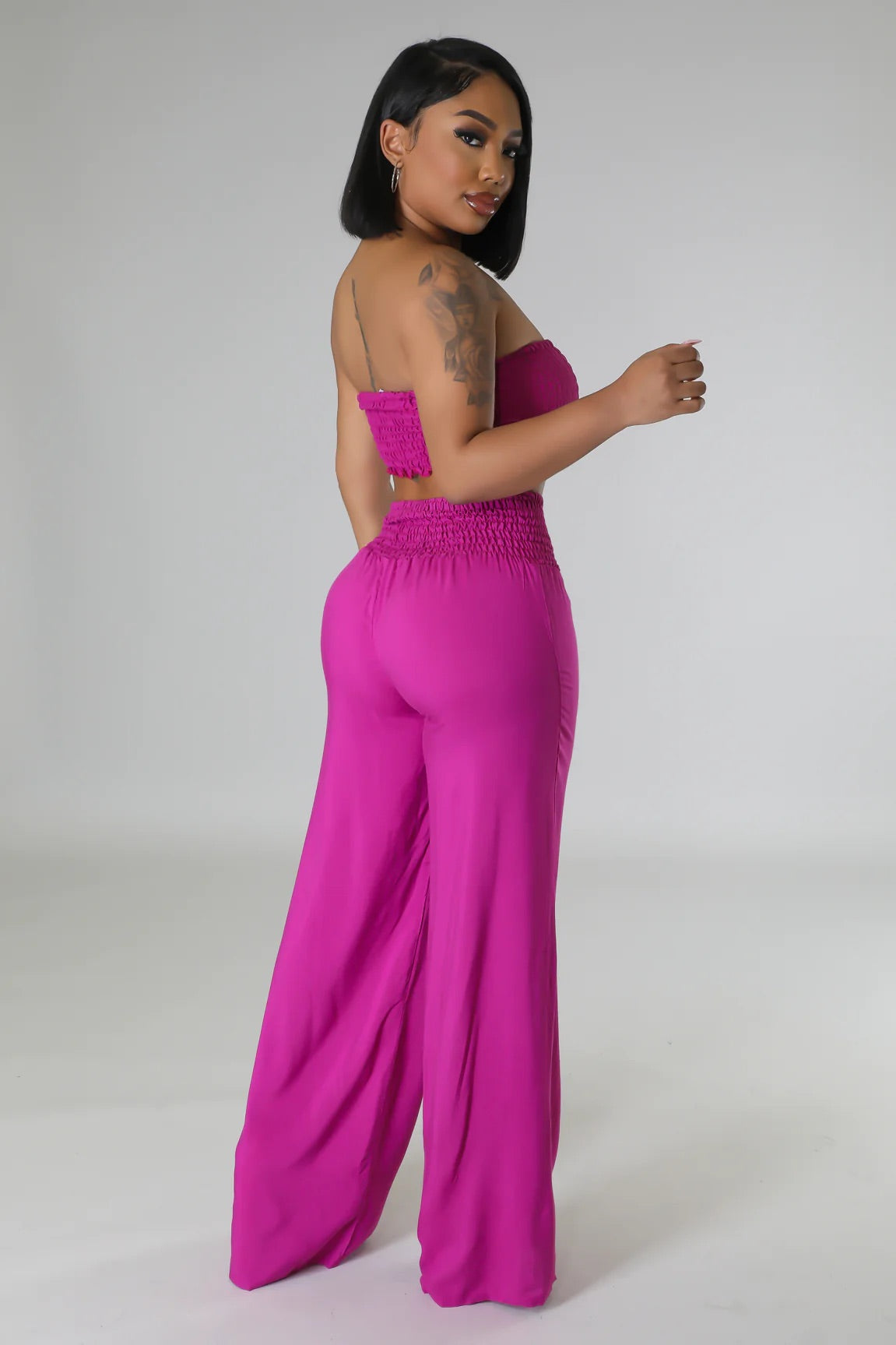 Sail Away Pant Set Magenta - Ali’s Couture