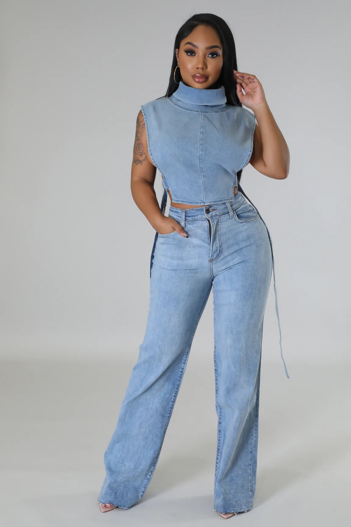 Retro High Rise Jeans Medium Wash - FINAL SALE - Ali’s Couture