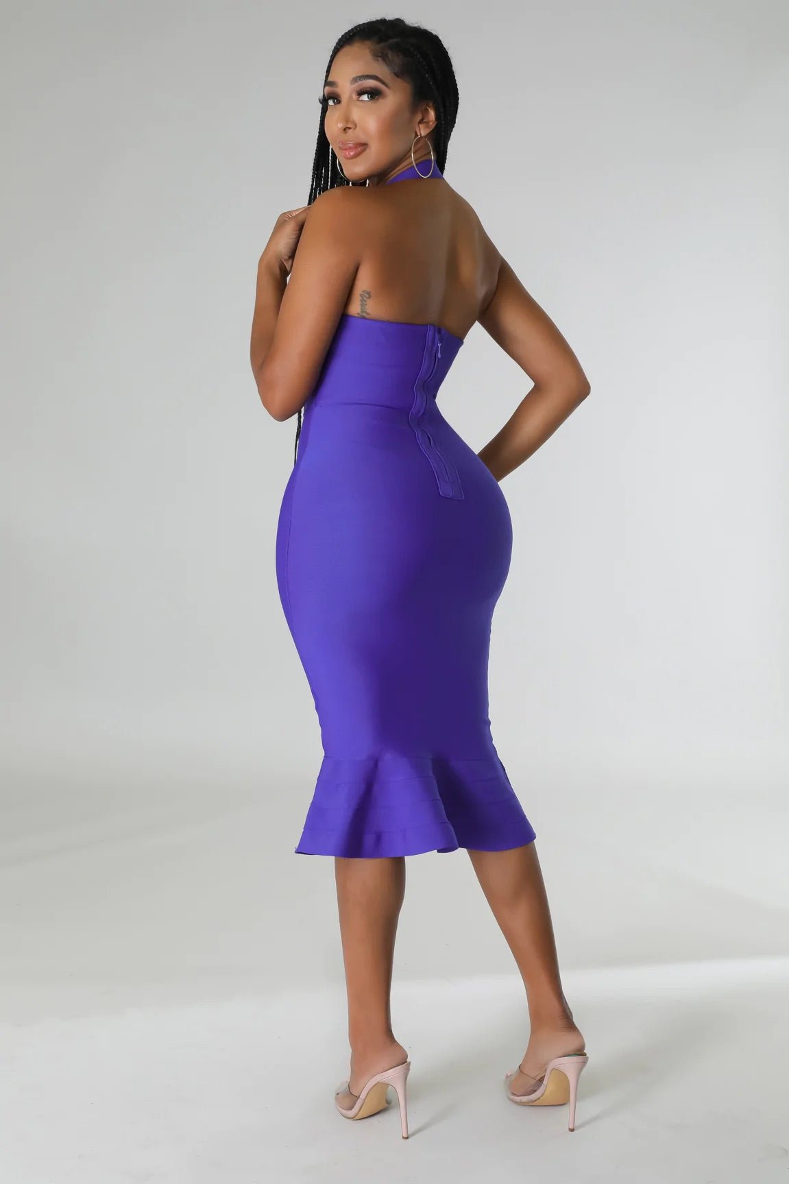 Aidrin Bandage Midi Dress Indigo - Ali’s Couture
