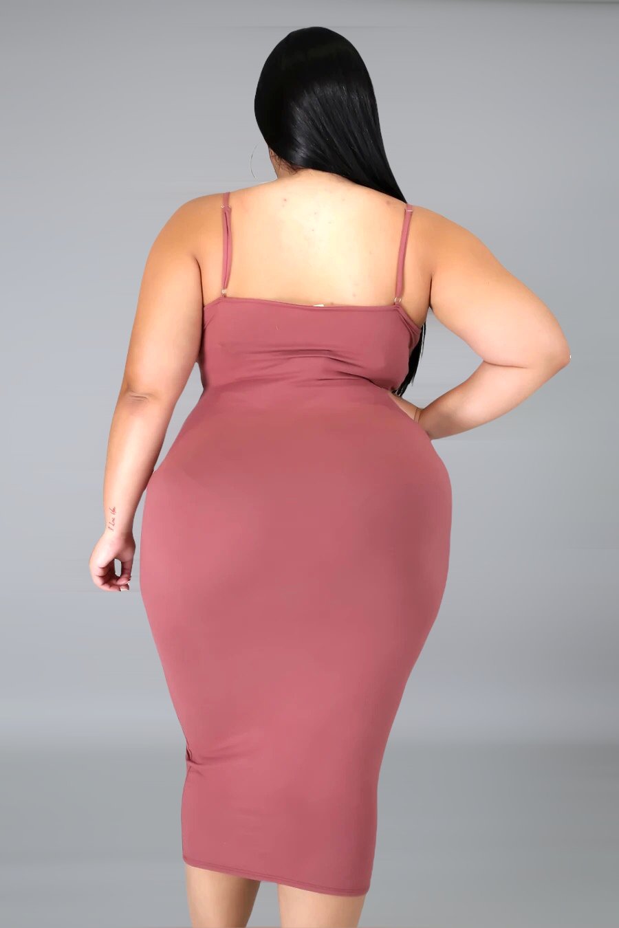 Baby Girl Midi Dress Mauve (Curvy) - FINAL SALE - Ali’s Couture