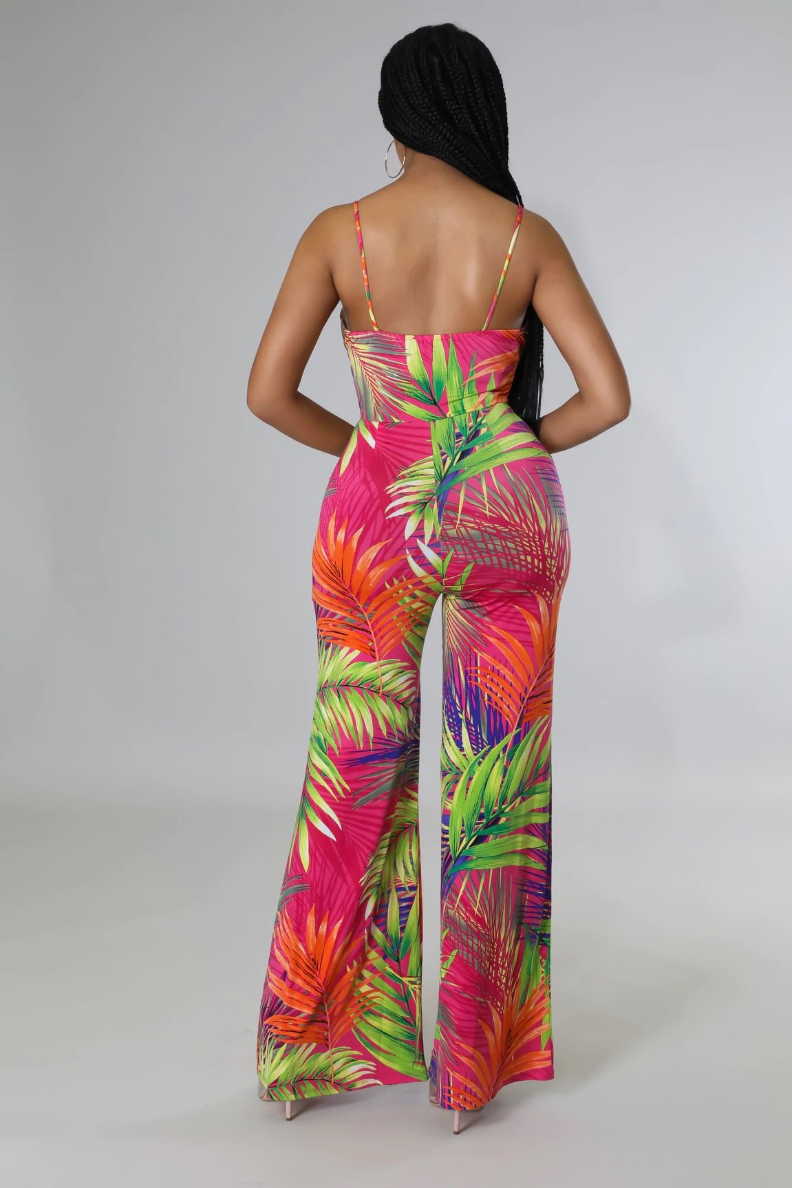 Bahama Mama Tropical Jumpsuit Fuchsia - Ali’s Couture