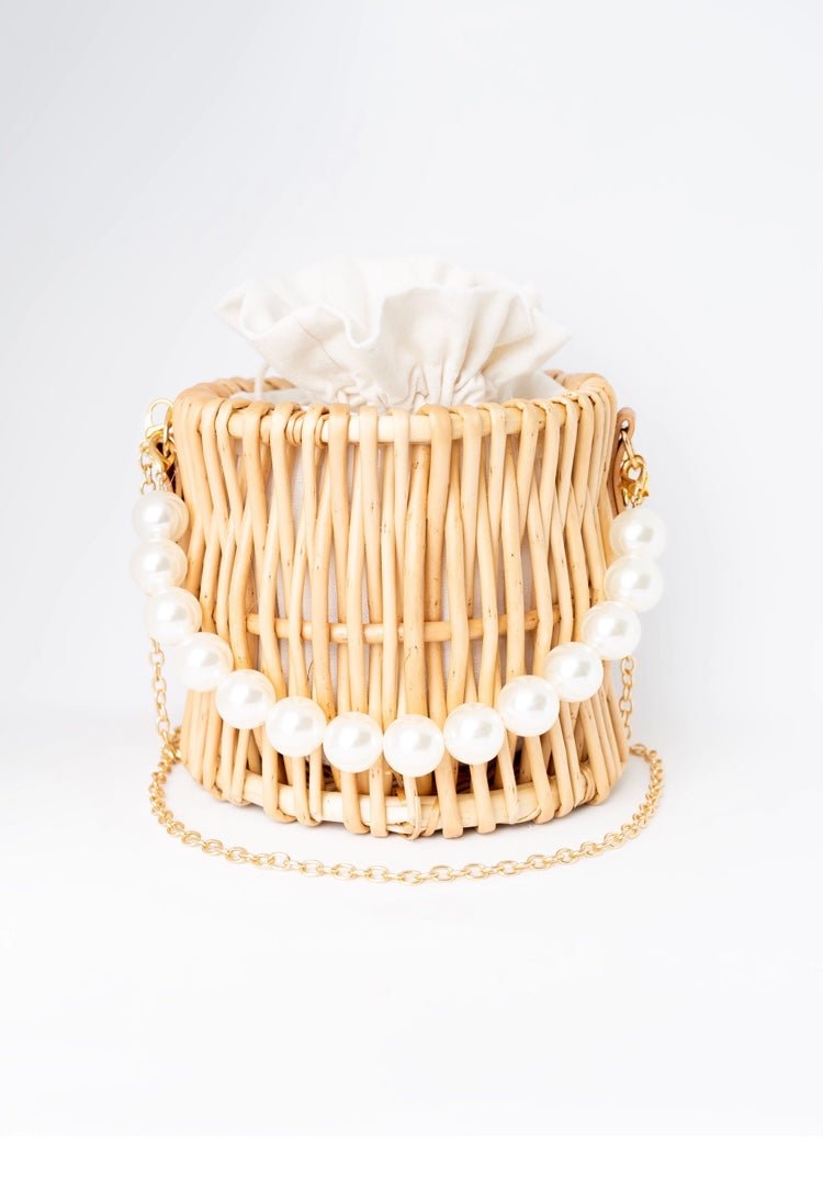 Bamboo and Pearls Handbag Natural - Ali’s Couture