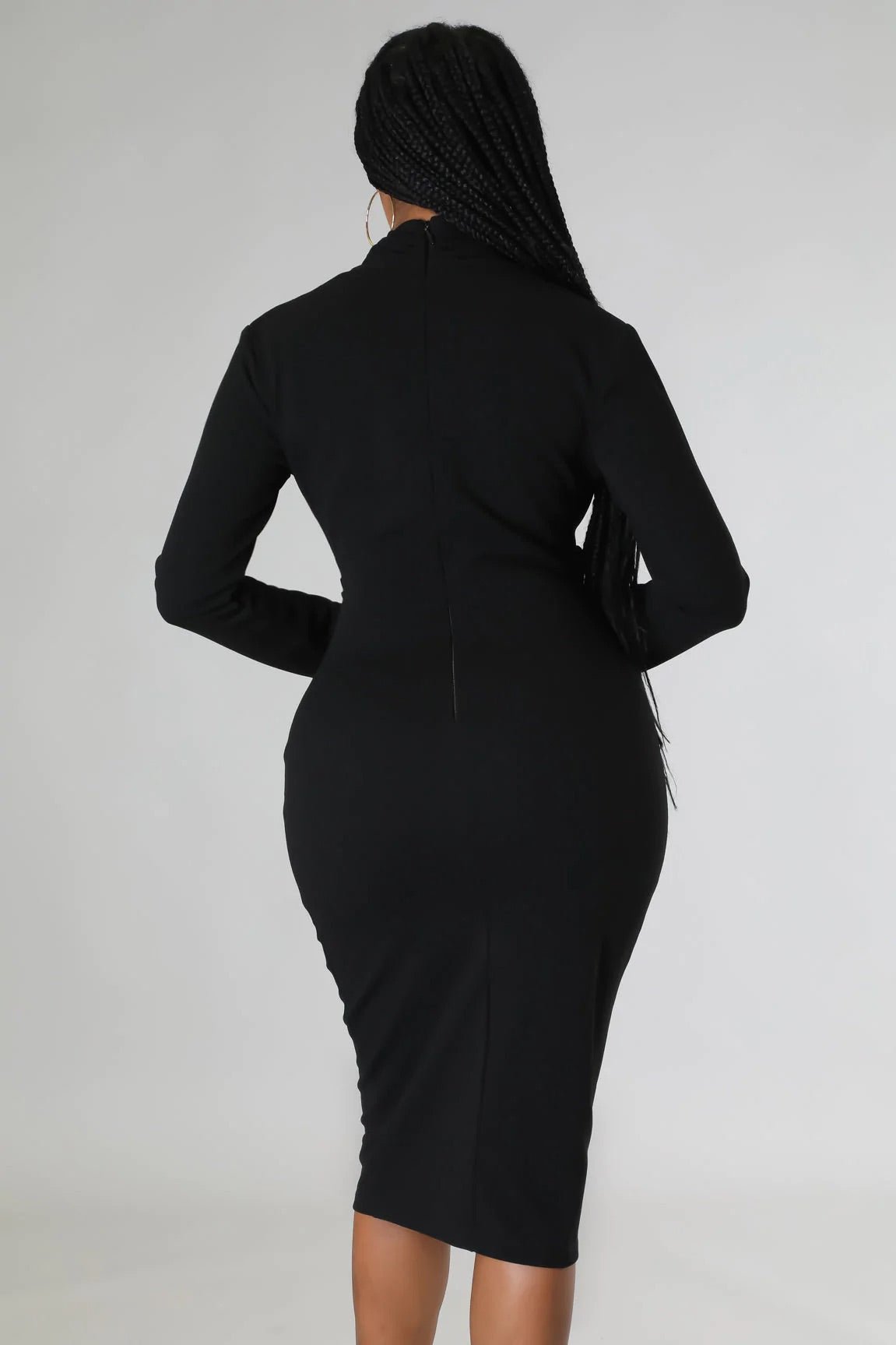 Confidence Midi Dress Black - Ali’s Couture