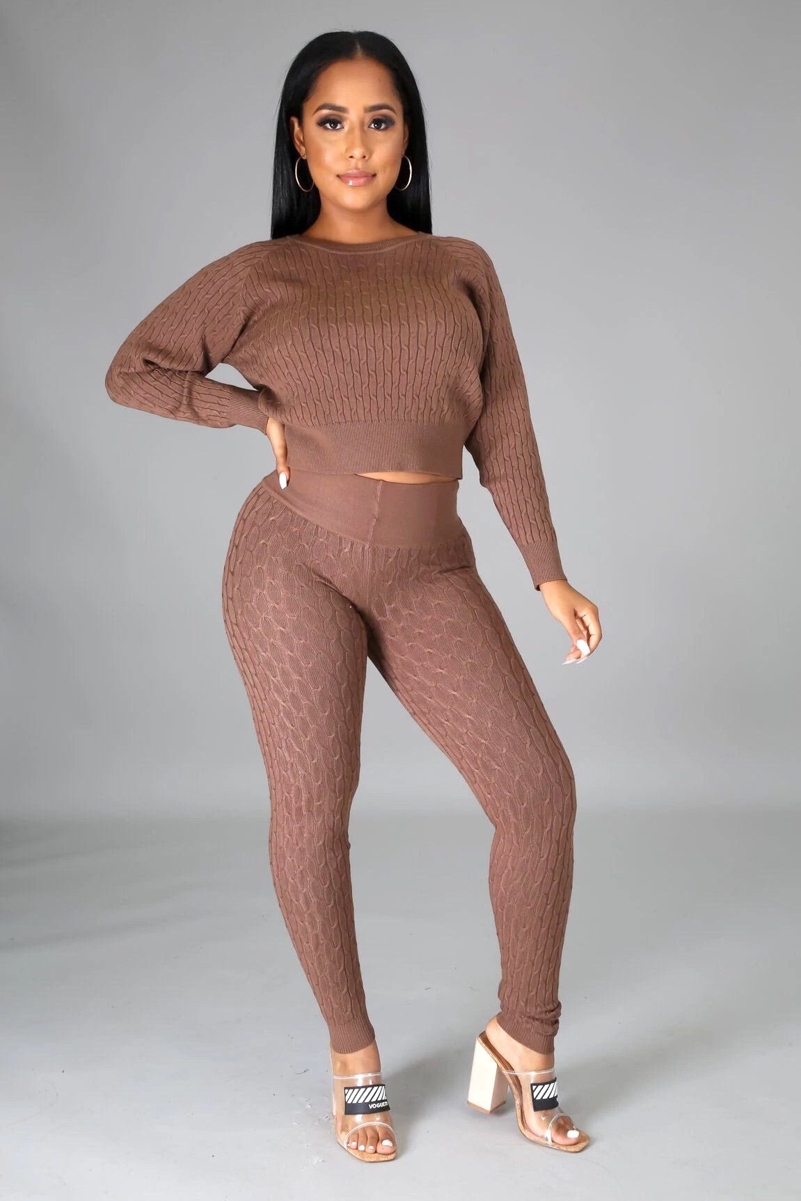 Cozy Nights Legging Set Mocha - Ali’s Couture