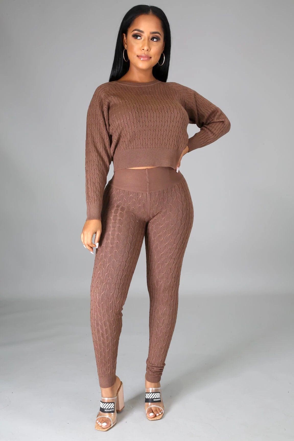 Cozy Nights Legging Set Mocha - Ali’s Couture
