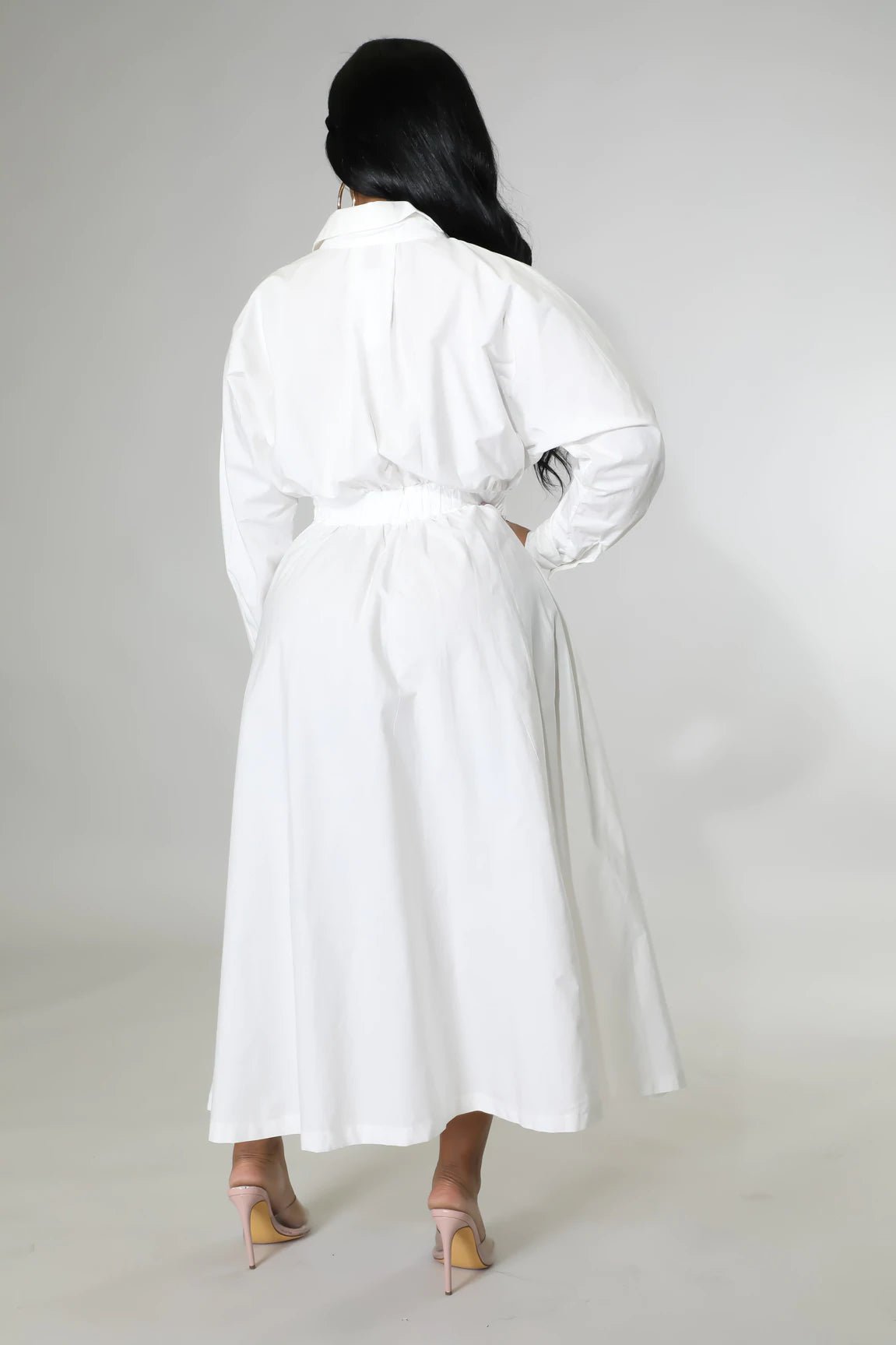 Dami Cotton Midi Dress White - Ali’s Couture