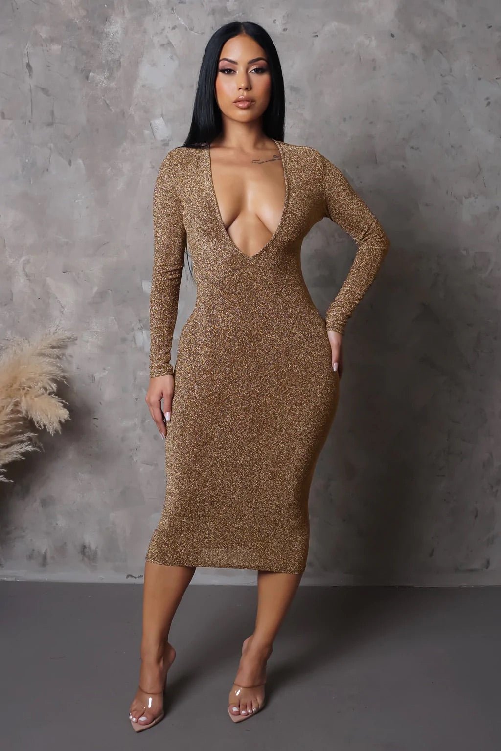 Dance All Night Midi Dress Gold | Ali's Couture, Small Dance All Night Midi Dress Gold | Ali's Couture, Small
