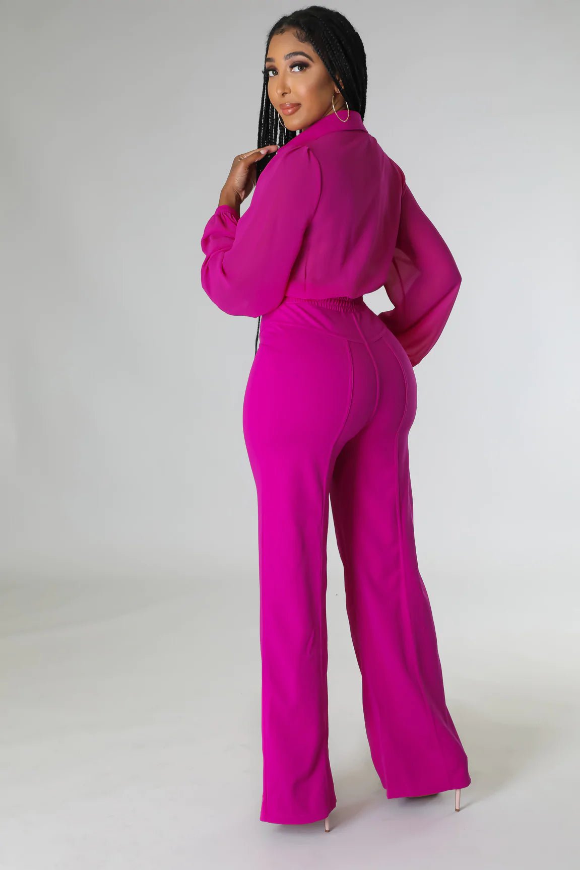 Darlena Jumpsuit Magenta - Ali’s Couture